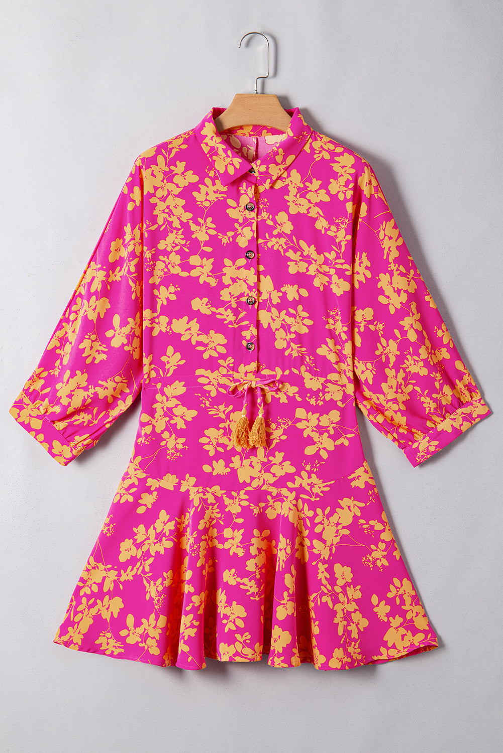 Blush Bloom Drawstring Dres