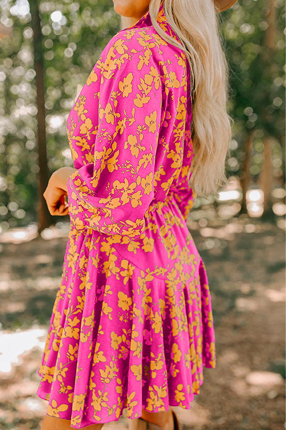 Blush Bloom Drawstring Dres