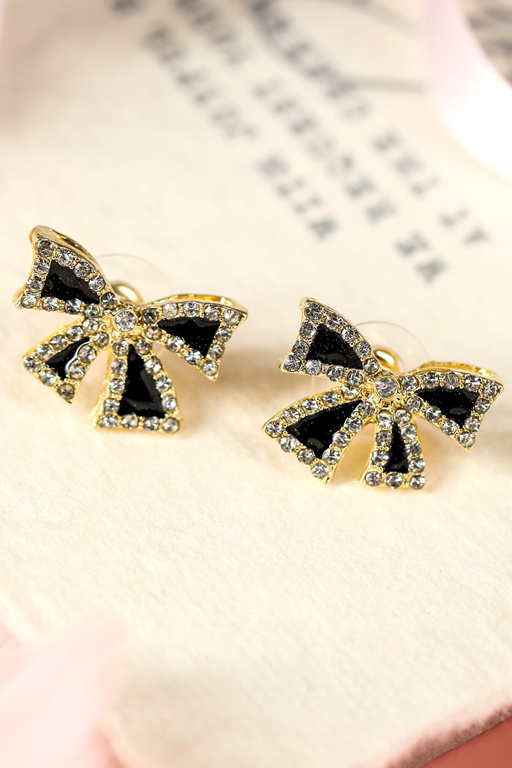 Rhinestone Bow Knot Earrings