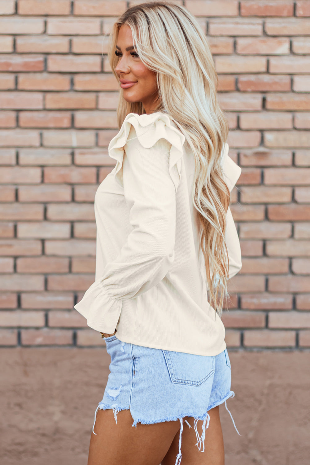 Beige Belle Blouse