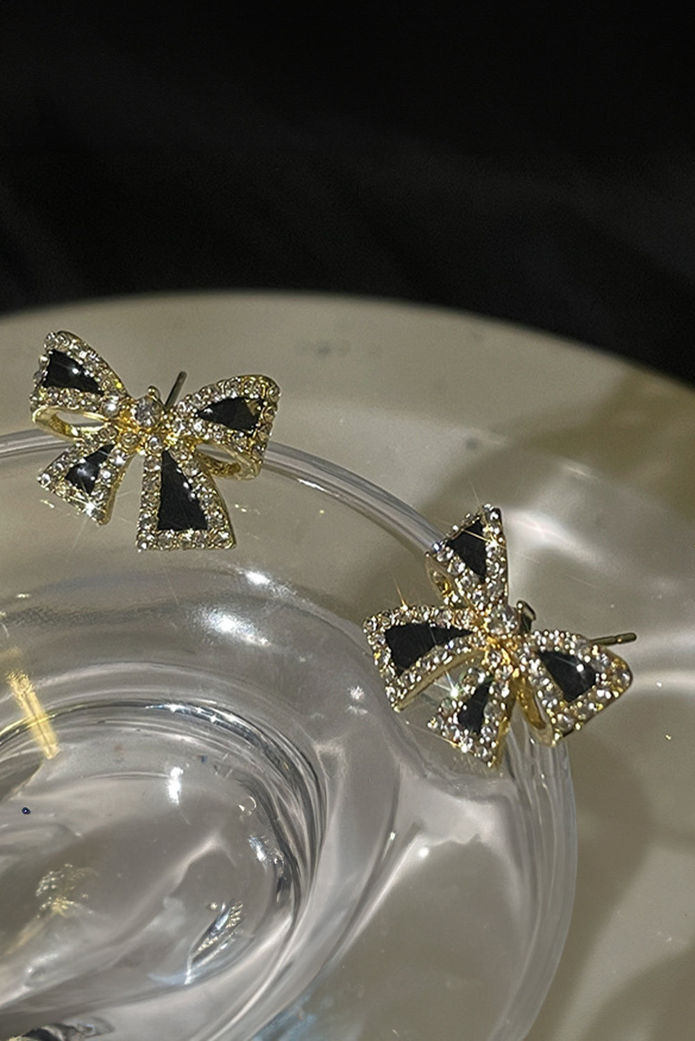 Rhinestone Bow Knot Earrings