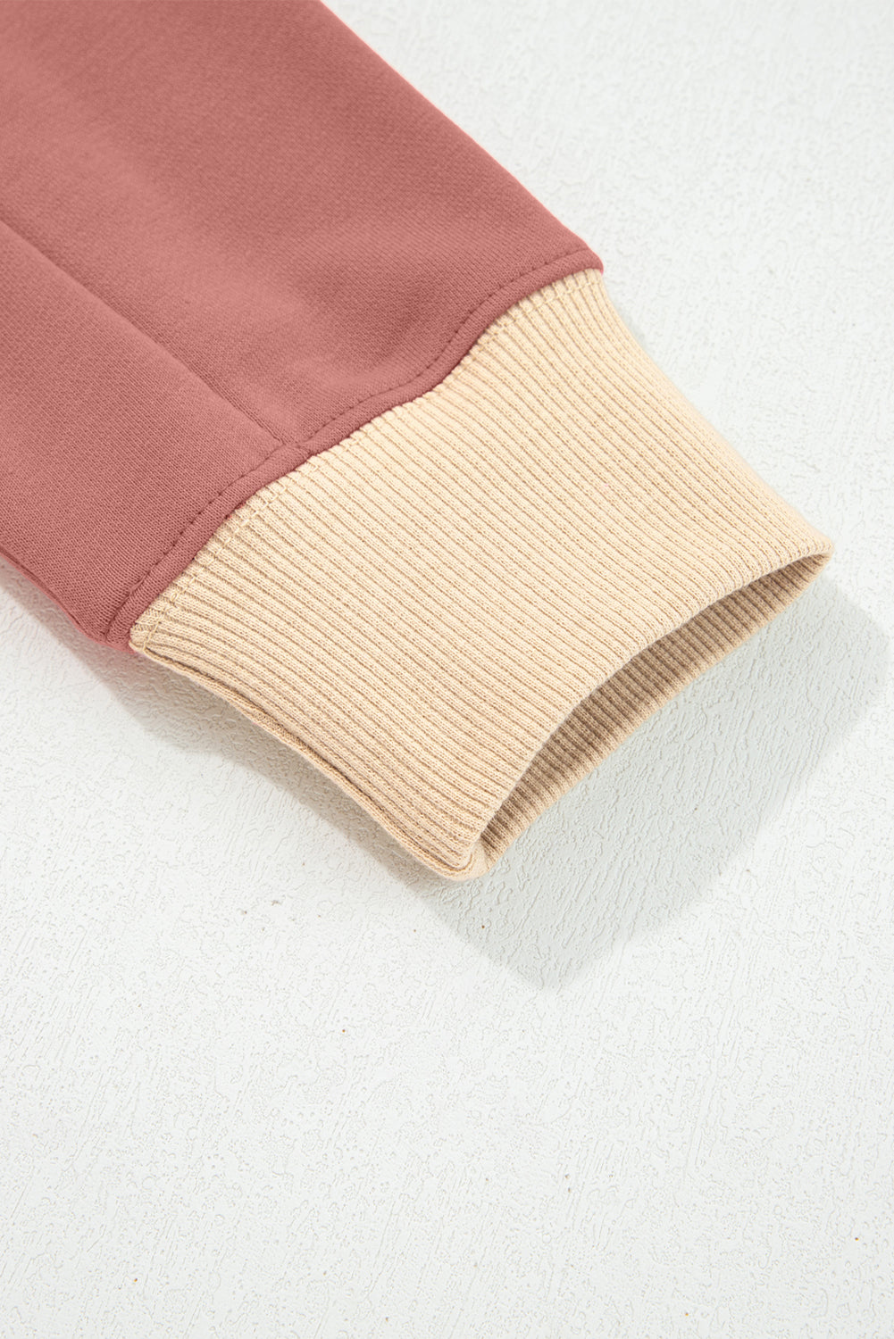 Rose Pink Star Patchwork Sweatshirt