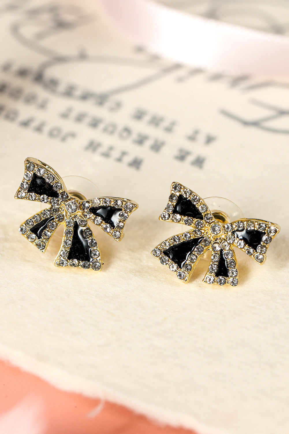 Rhinestone Bow Knot Earrings
