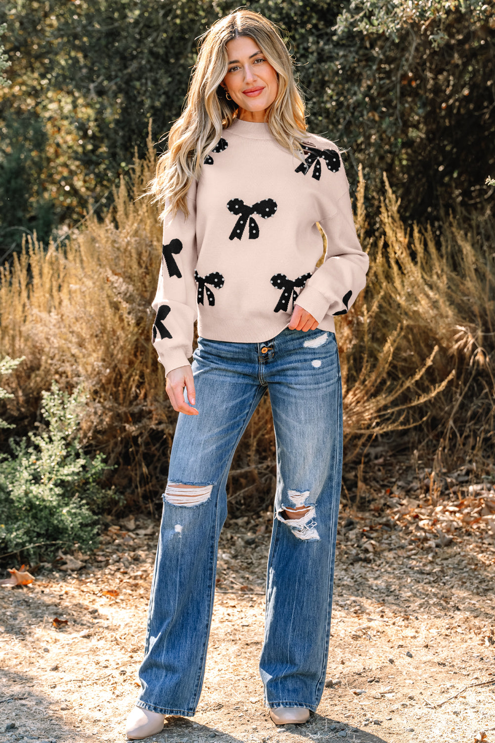 Pearl Kissed Bow Knit