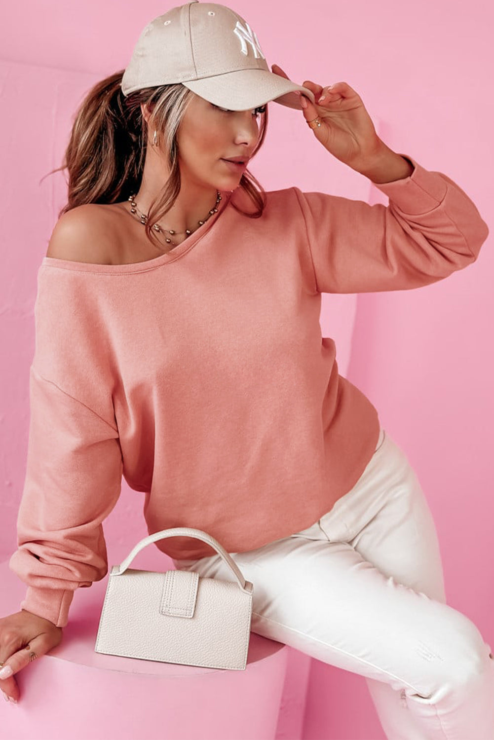 Chestnut Bowknot Sweatshirt