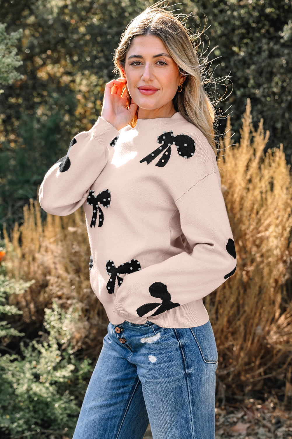 Pearl Kissed Bow Knit