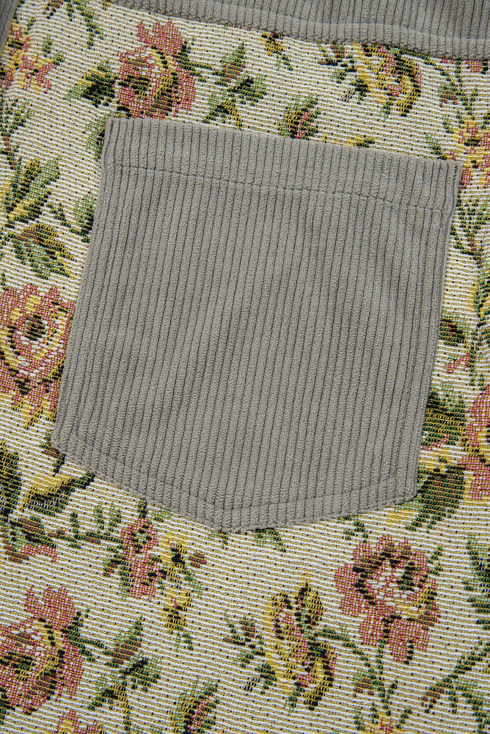 Vintage Petals Ribbed Jacket