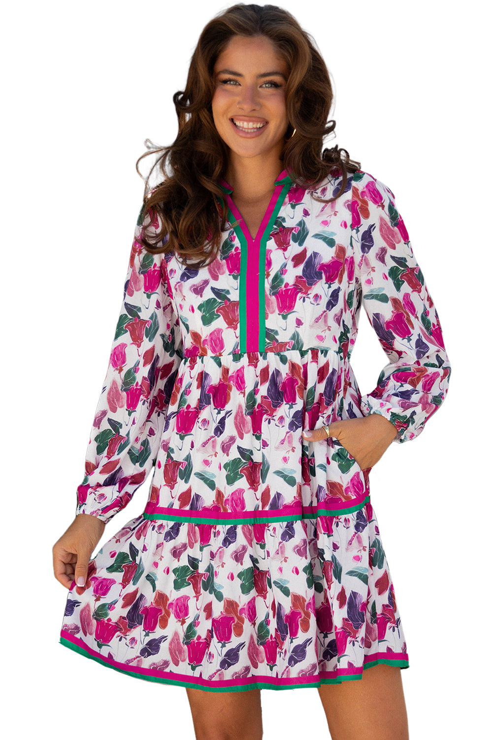 Lavender Bloom Mini Dress