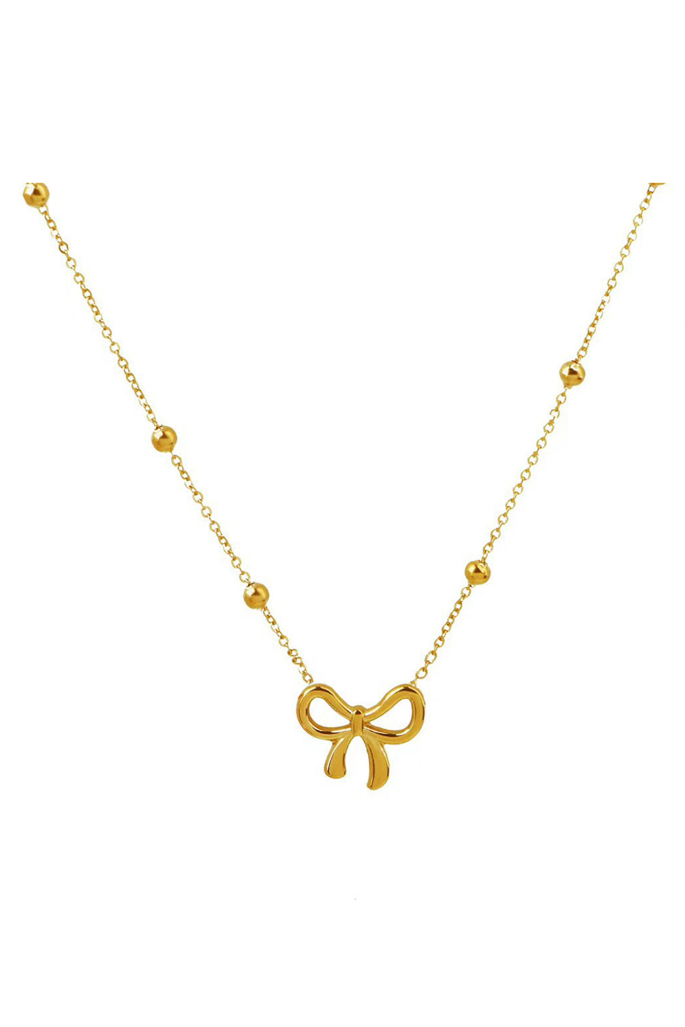 The Gold Bow Necklace