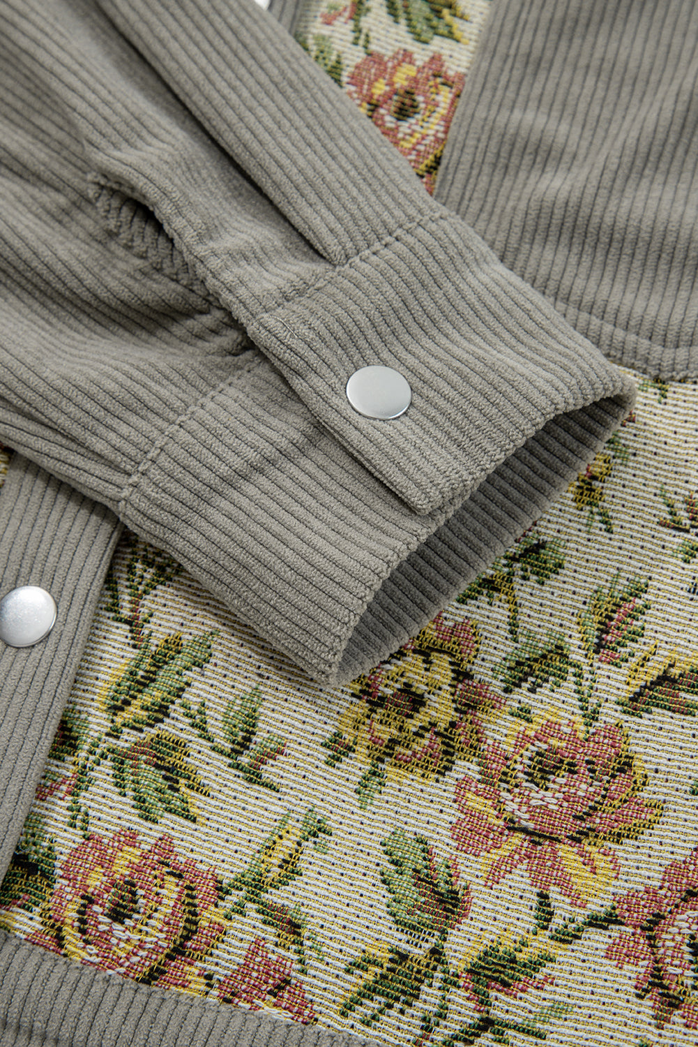 Vintage Petals Ribbed Jacket