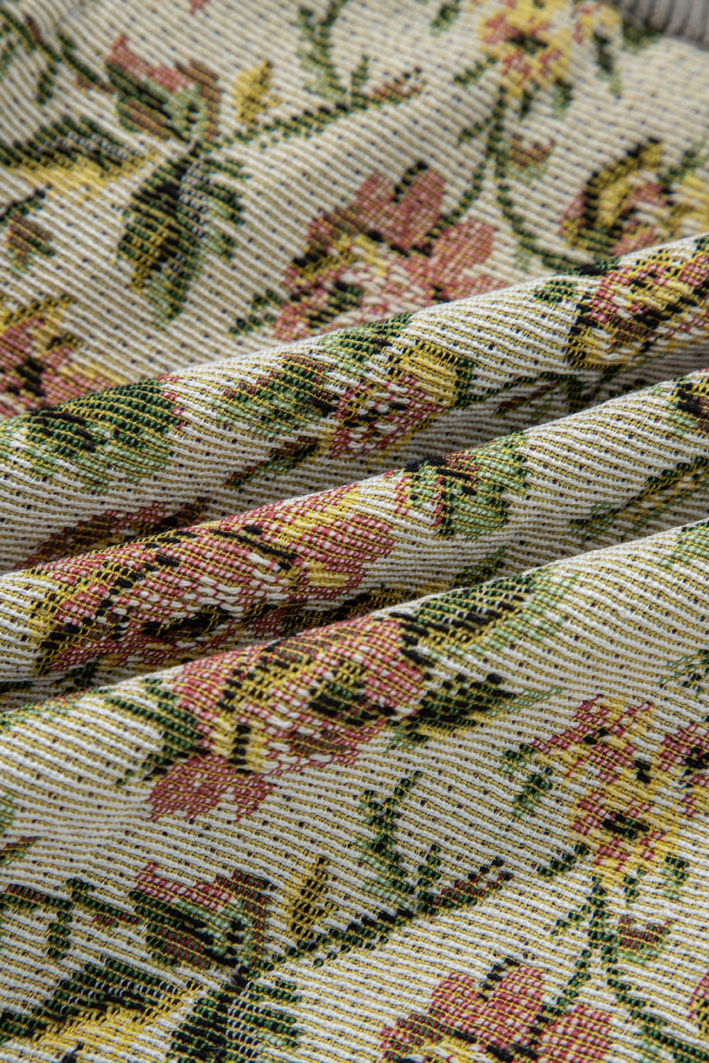 Vintage Petals Ribbed Jacket