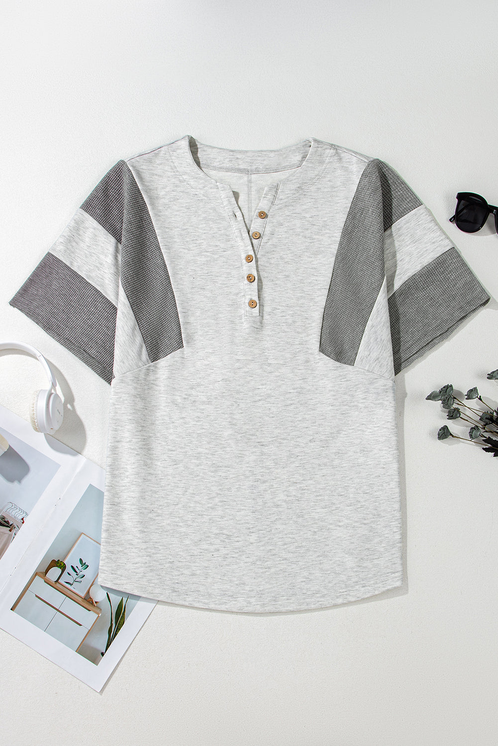 Heather Haze Contrast Top