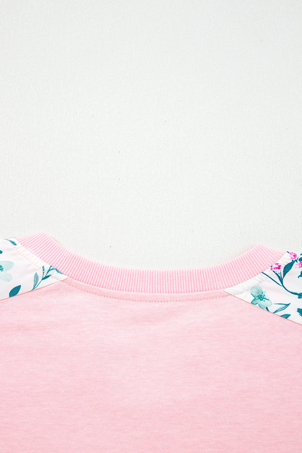 Light Pink Patchwork Long Sleeve Top