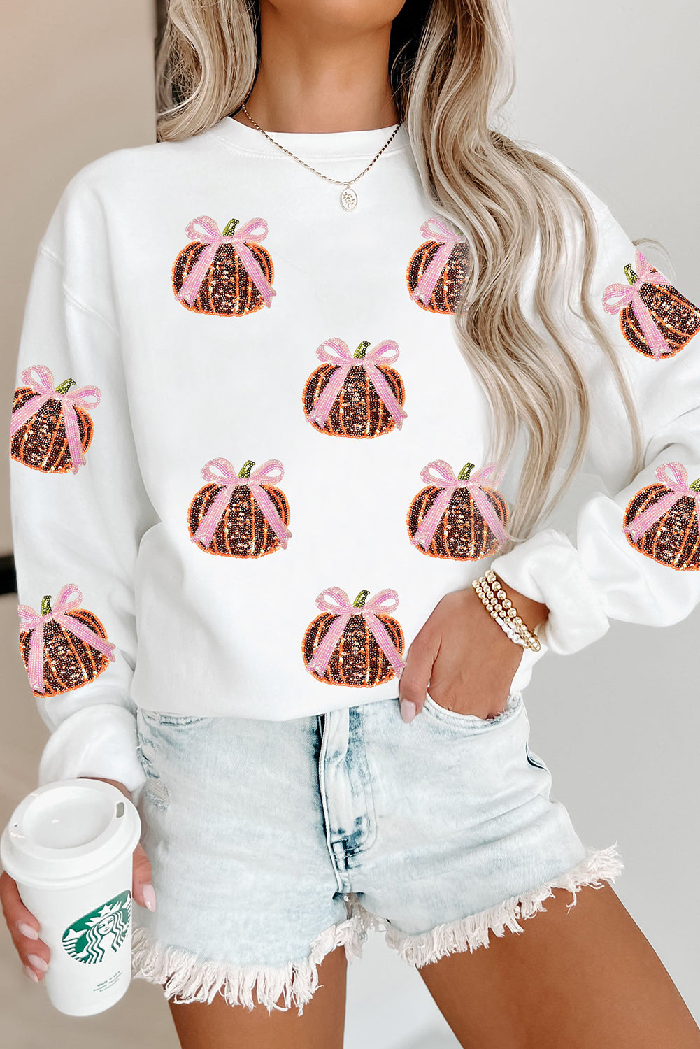 Sequin Harvest Pullover