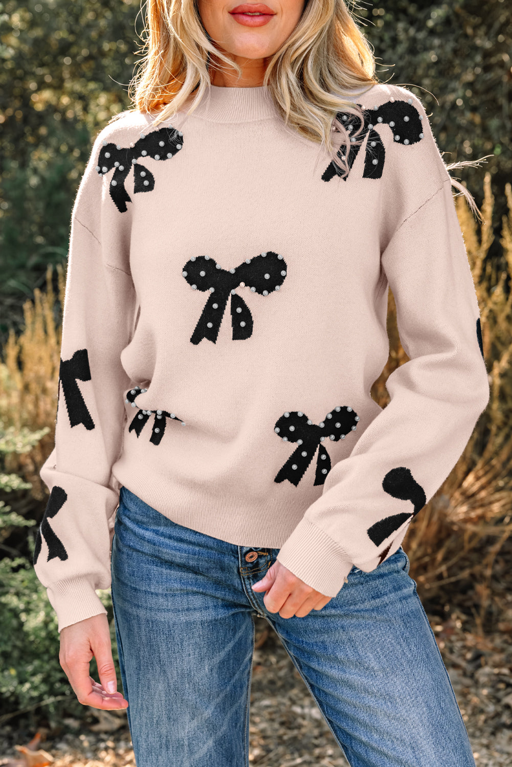 Pearl Kissed Bow Knit