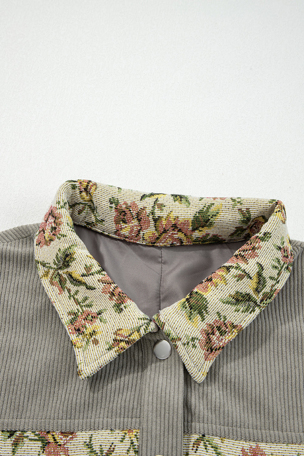 Vintage Petals Ribbed Jacket