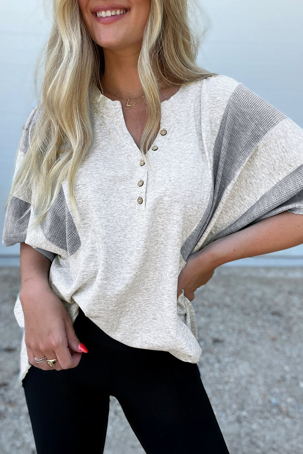 Heather Haze Contrast Top