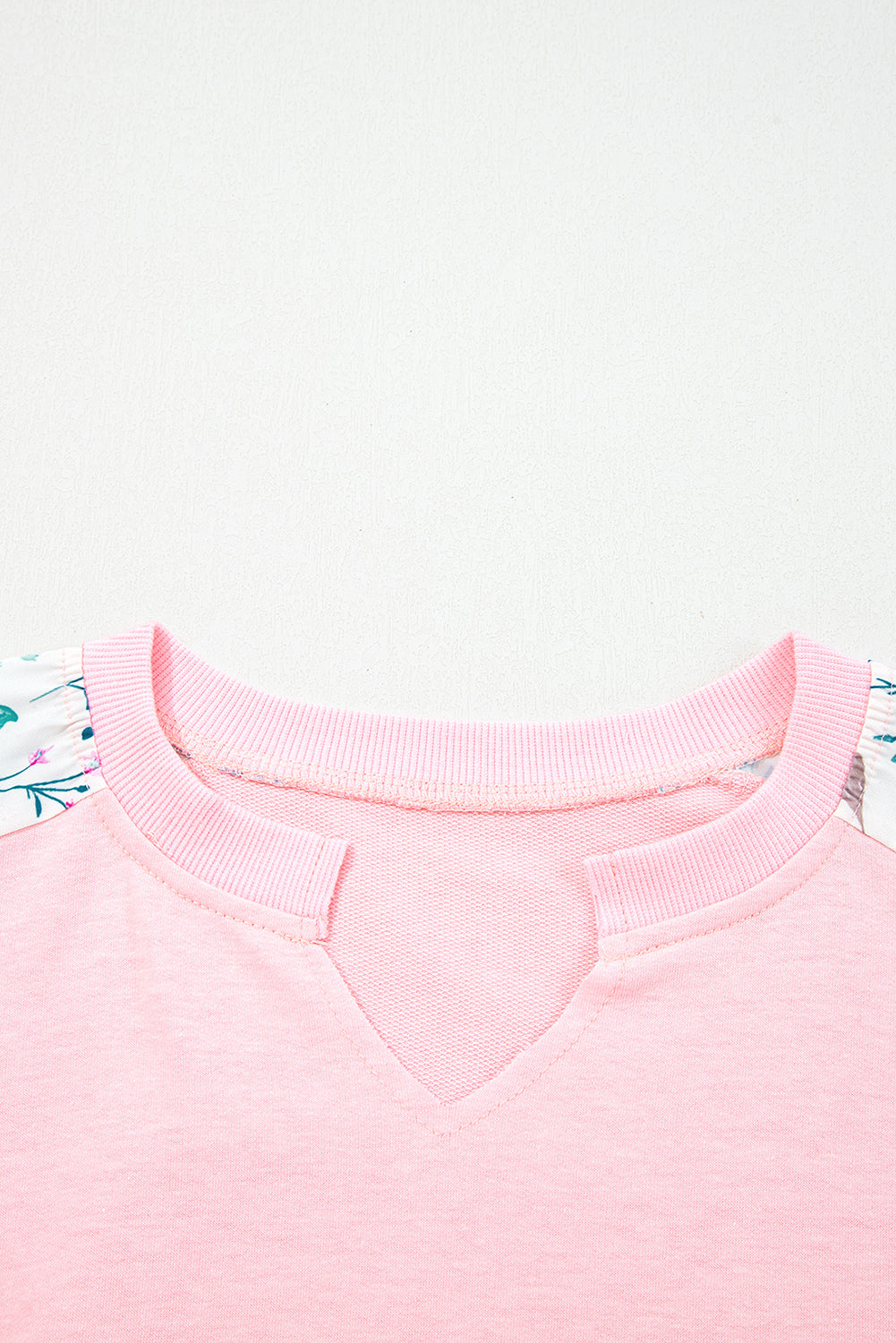 Light Pink Patchwork Long Sleeve Top